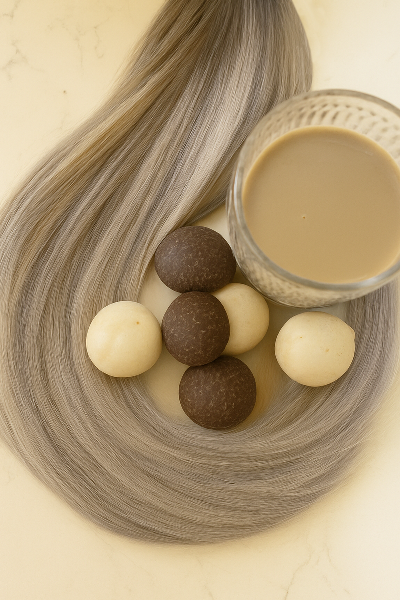 Cookies and Cream Genius Weft Hair Extensions