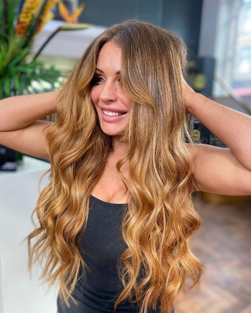 Caramel Deluxe I-Tip Hair Extensions