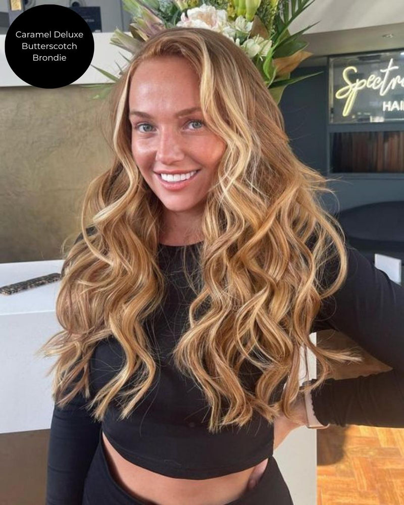 Caramel Deluxe I-Tip Hair Extensions