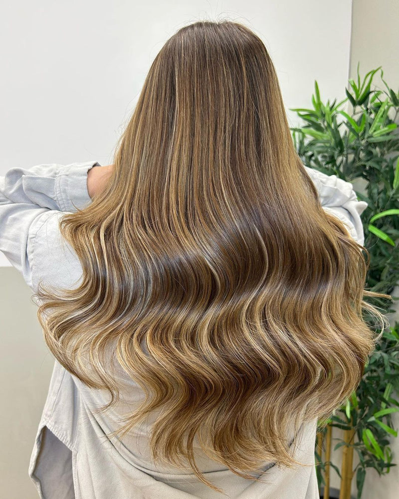 Hazel and Vanilla Genius Weft Hair Extensions
