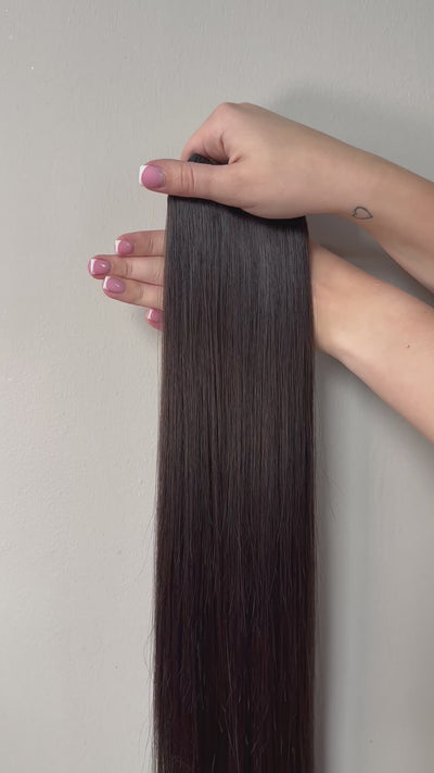 Midnight Brown Weft Hair Extensions