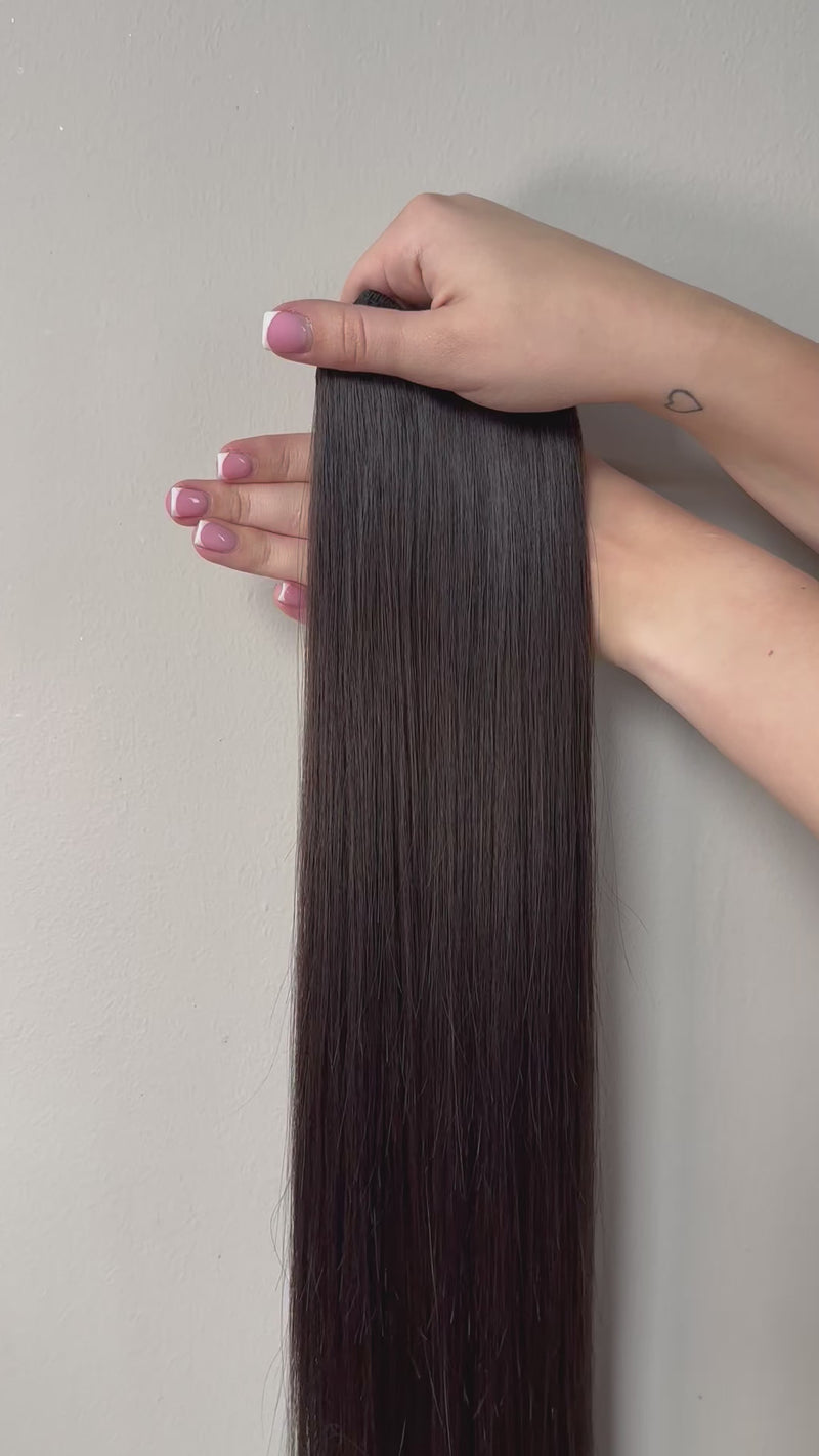 Midnight Brown Tape Hair Extensions