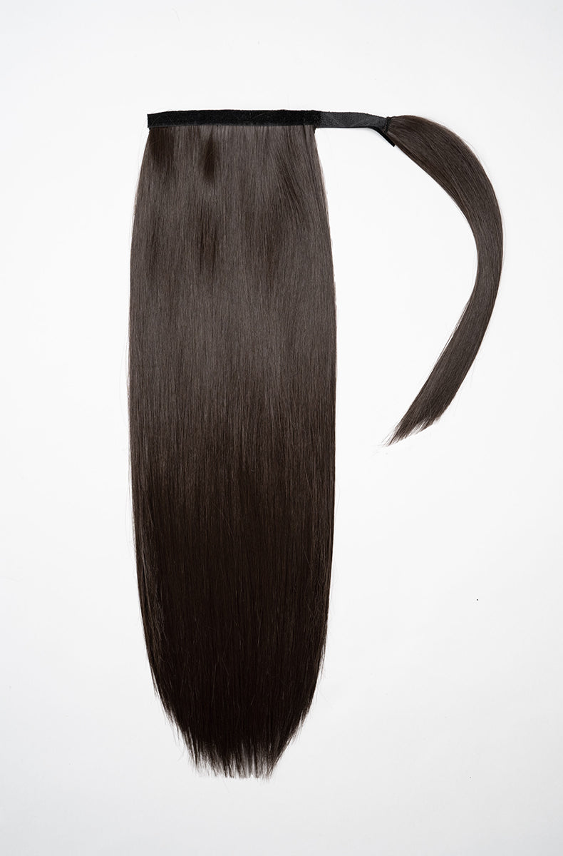 Power Pony Clip-In - Straight - Midnight Brown